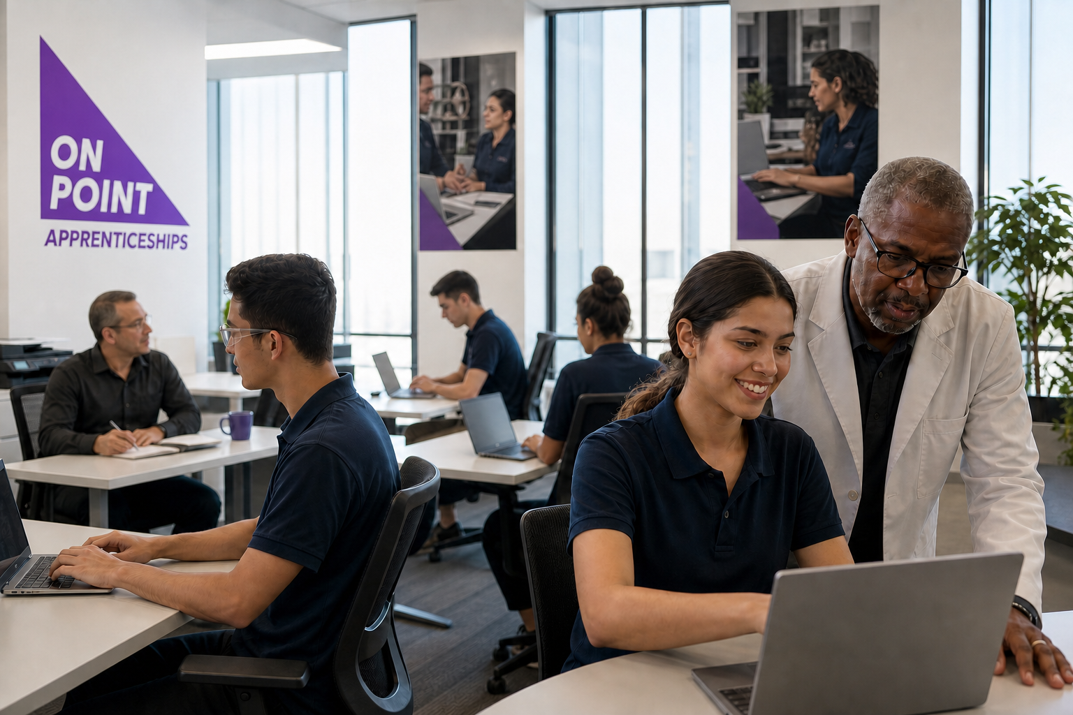 Apprentices Learning Technical Skills in Office-1
